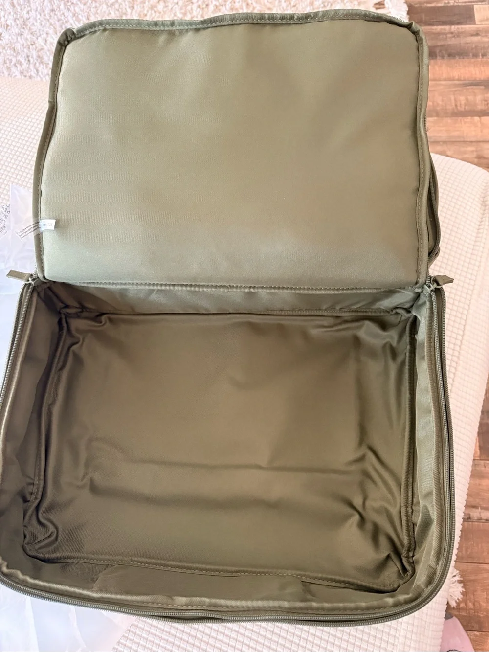 BEIS Olive Green Laptop Bag with Adjustable Shoulder Strap